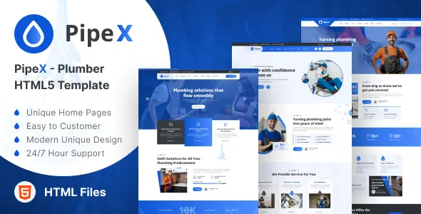 PipeX plumber website design